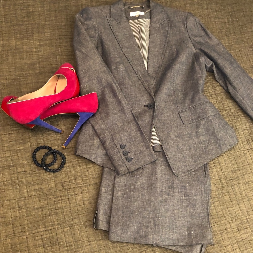 Calvin Klein chambray linen jacket (only)